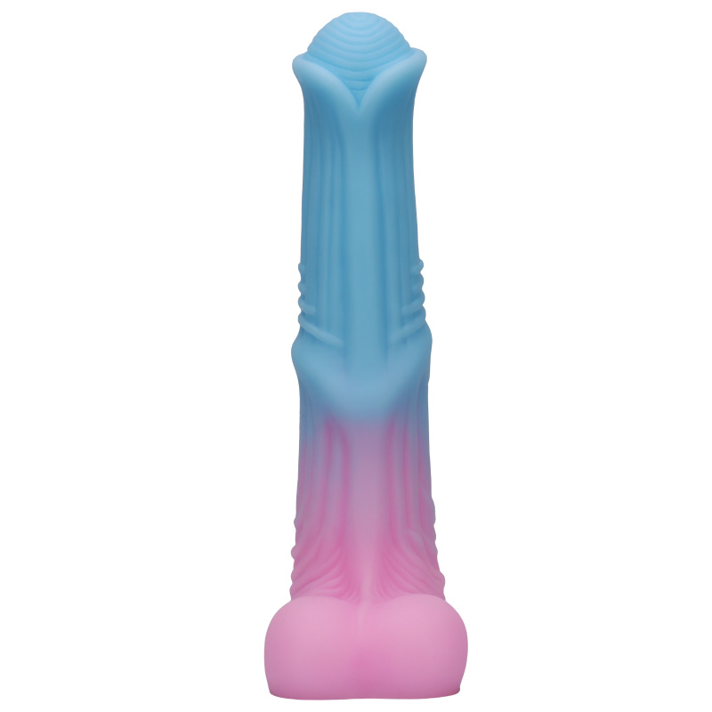 Lunge Line Horse - Plug anal bleu rose, Dildo monstre