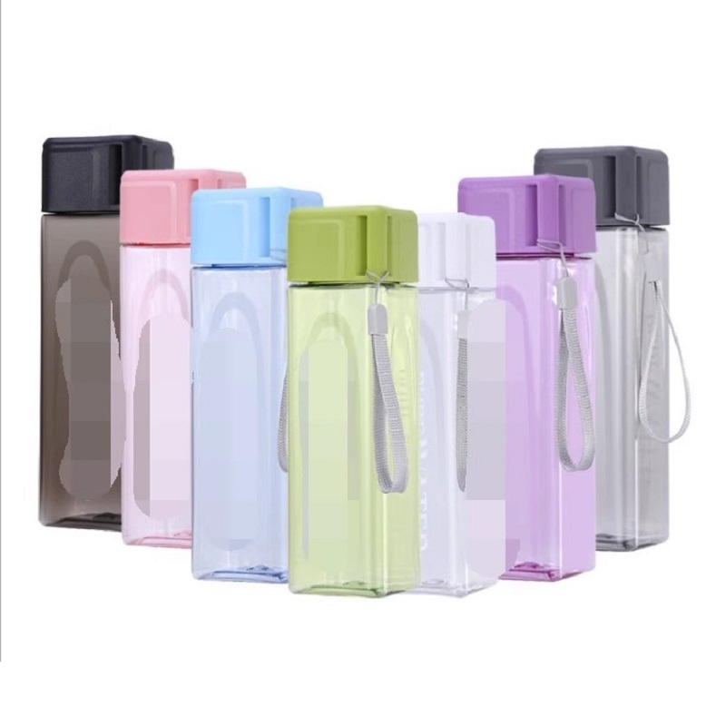 Outdoor Sport Glass Water Bottle - Verre à boire carré transparent en